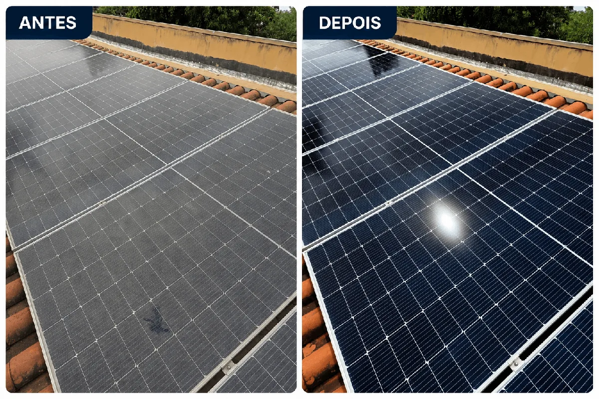 Painéis solares — recuperação de eficiência